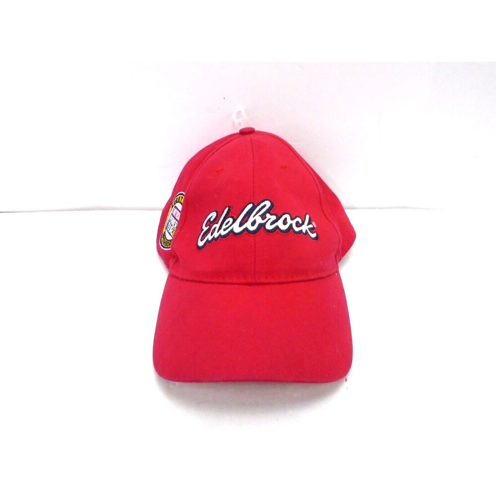 Edelbrock Adjustable Baseball Hat Cap Hot Rod Power Tour 2012 Red Hook & Loop - Picture 1 of 8